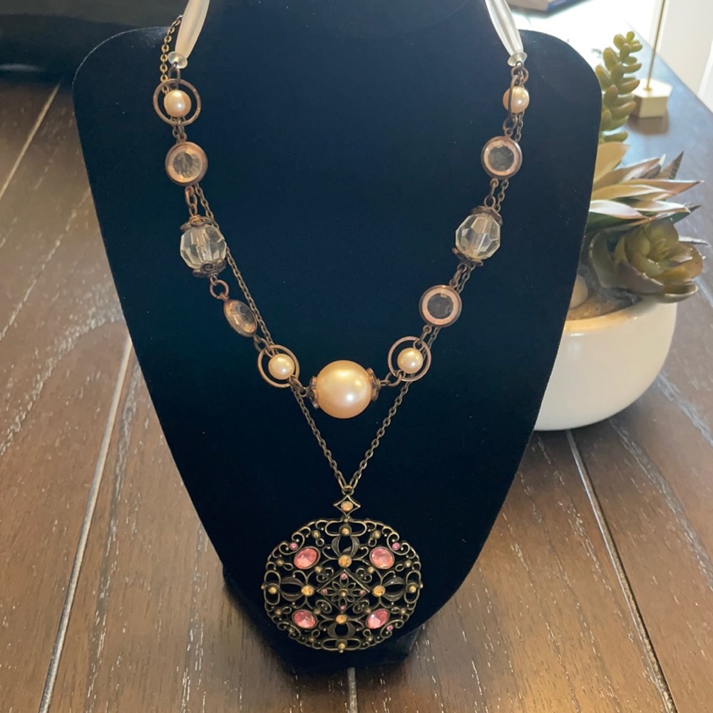 Two pink necklaces